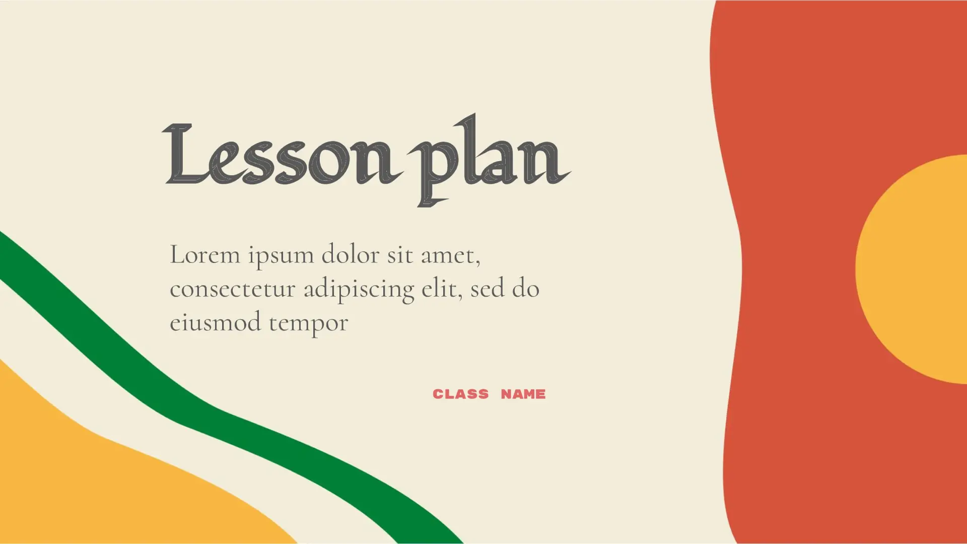 Lesson Plan Template for Google Slides